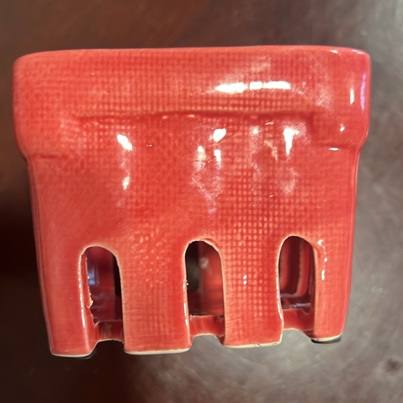 Ceramic Fruit Tray Container Color Red - Picture 2 of 3